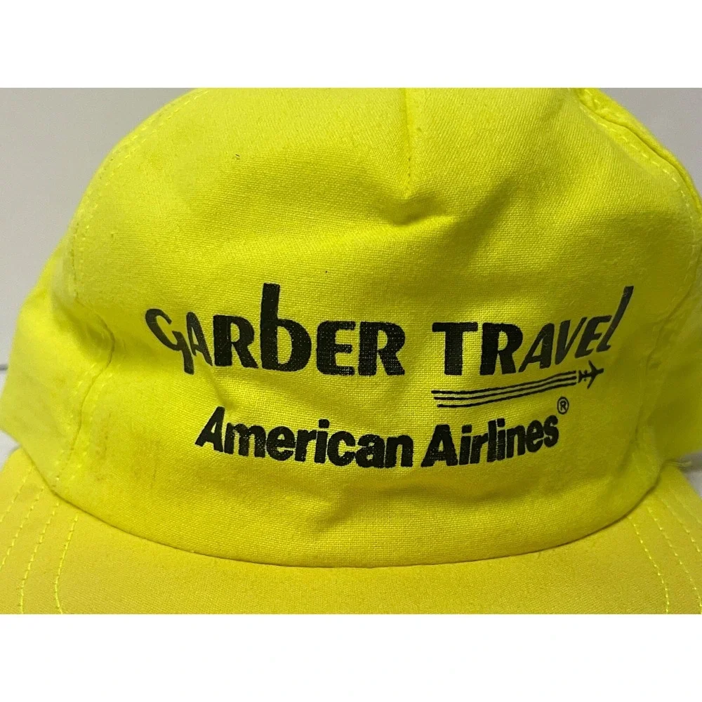 AMERICAN AIRLINES GARBER TRAVEL CAP‎ YELLOW LARGE